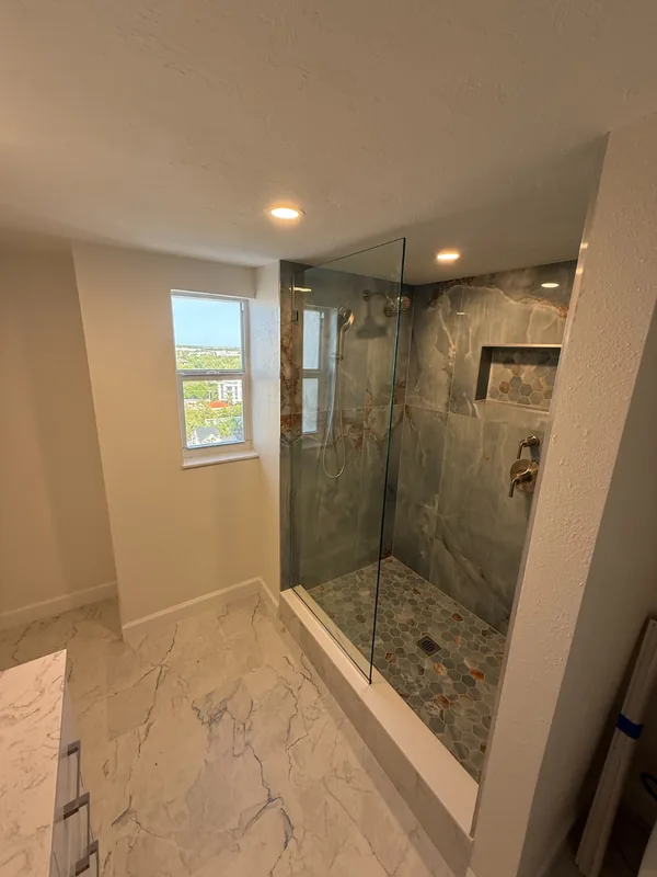 The same bathroom after the remodel