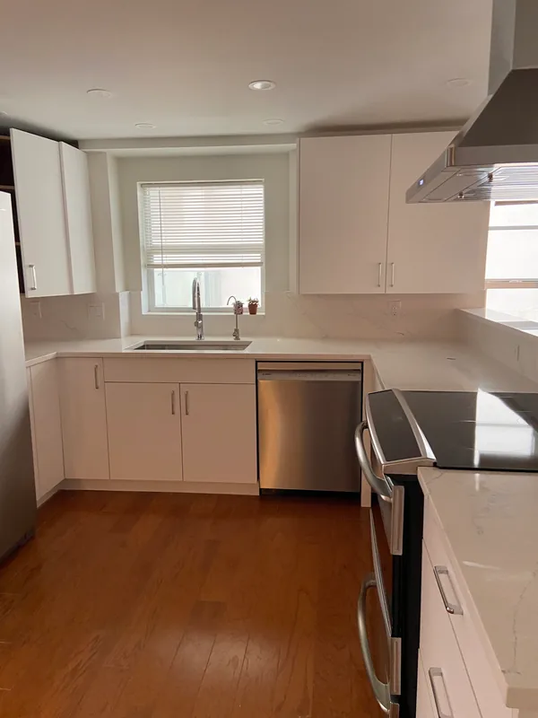 Finished condo kitchen, view 3