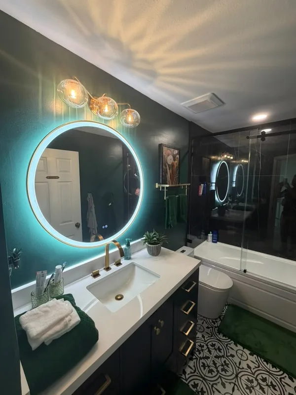 The same bathroom after the remodel